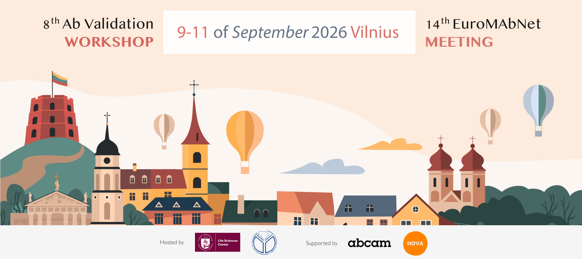 8th Antibody Validation Workshop and 14th Meeting, 9-11 of September 2026, Vilnius